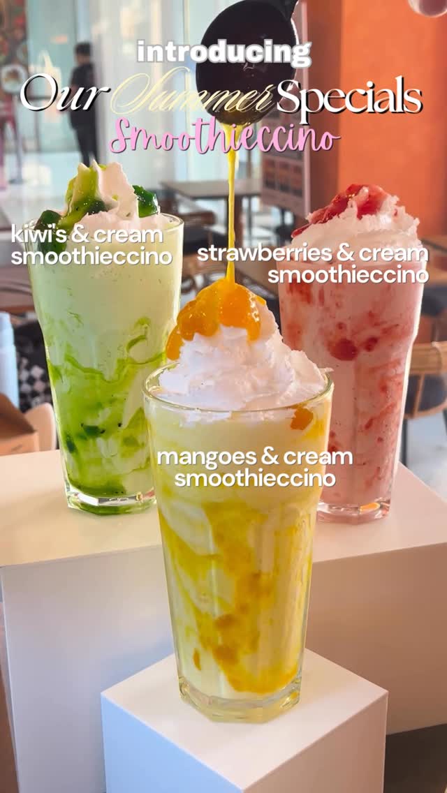 Smoothieccino drinks in three flavors